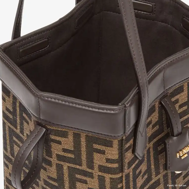 Affordable Brown Motif FF Origami Bag Mini Fabric Fendi In 0507